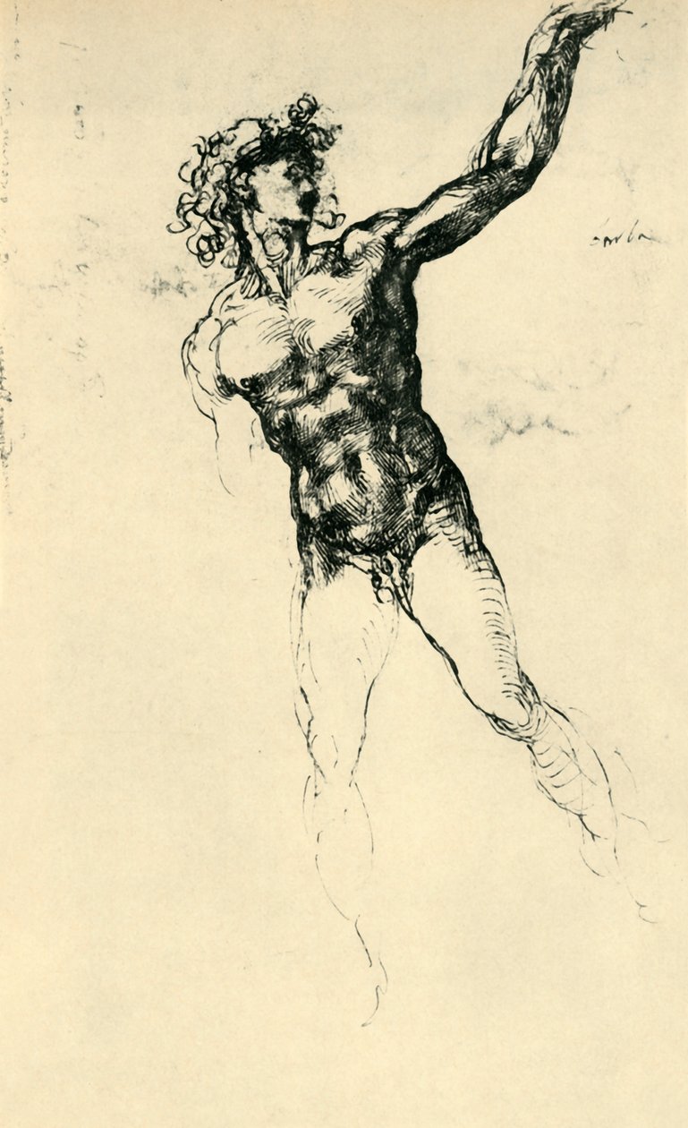 Mužský akt, 1503-1504, 1943. od Michelangelo Buonarroti