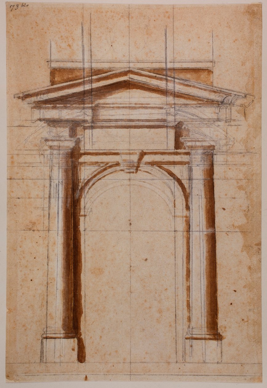 Portálová studie od Michelangelo Buonarroti