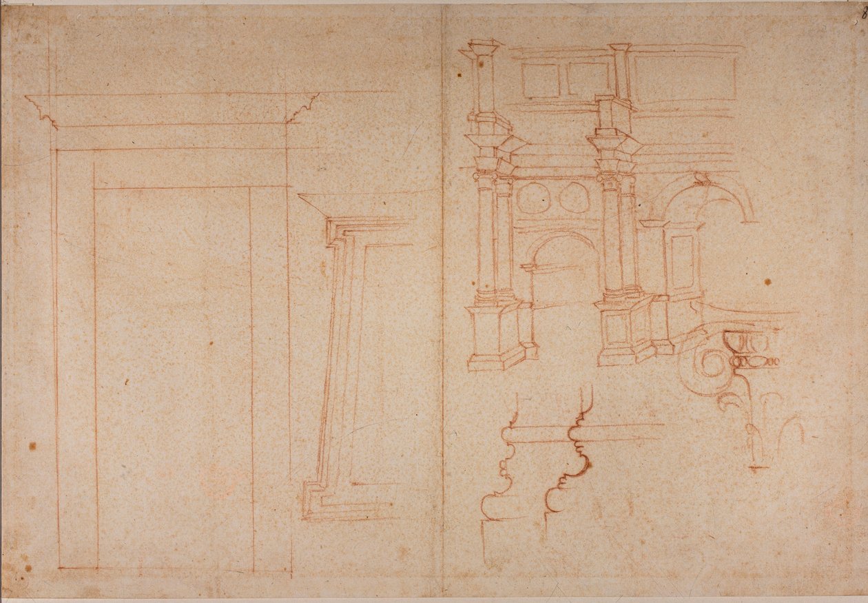 Studie z římských památek od Michelangelo Buonarroti