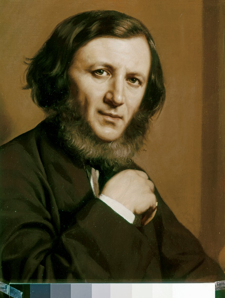 Robert BROWNING, Detail portrétu od Michele Gordigiani