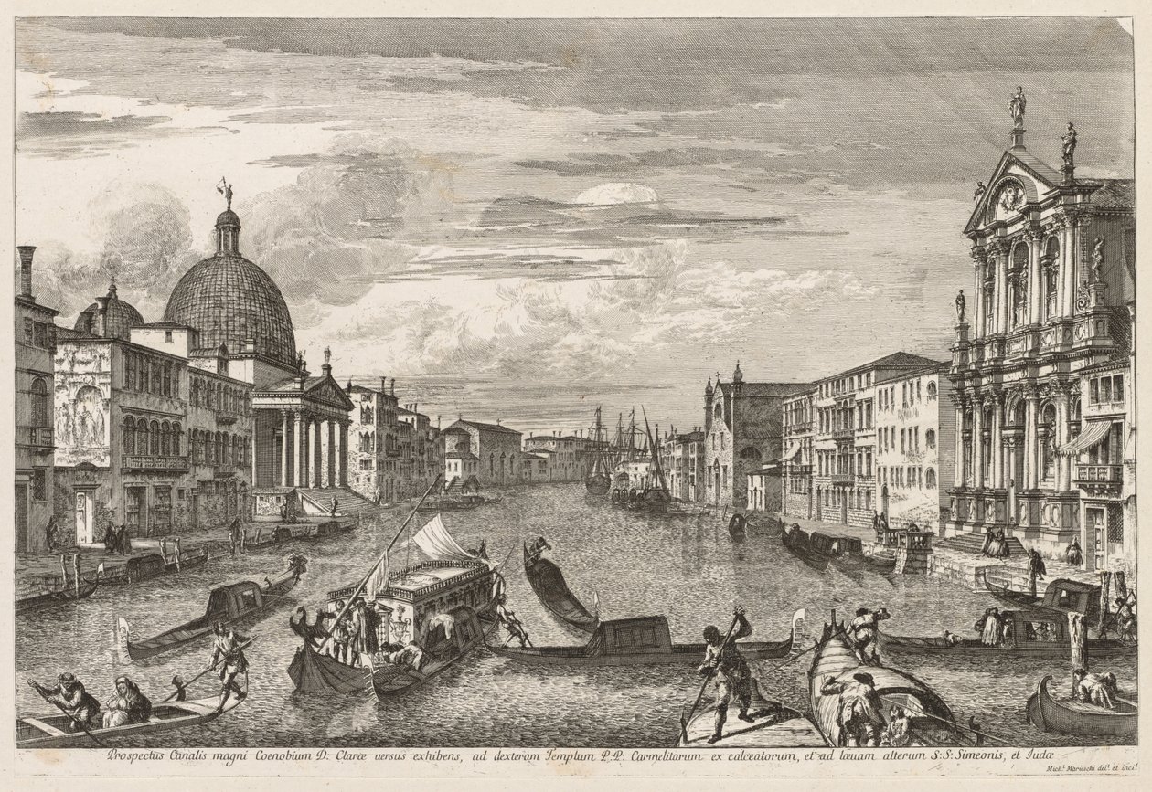 Pohledy na Benátky: Santa Chiara, 1741. od Michele Marieschi