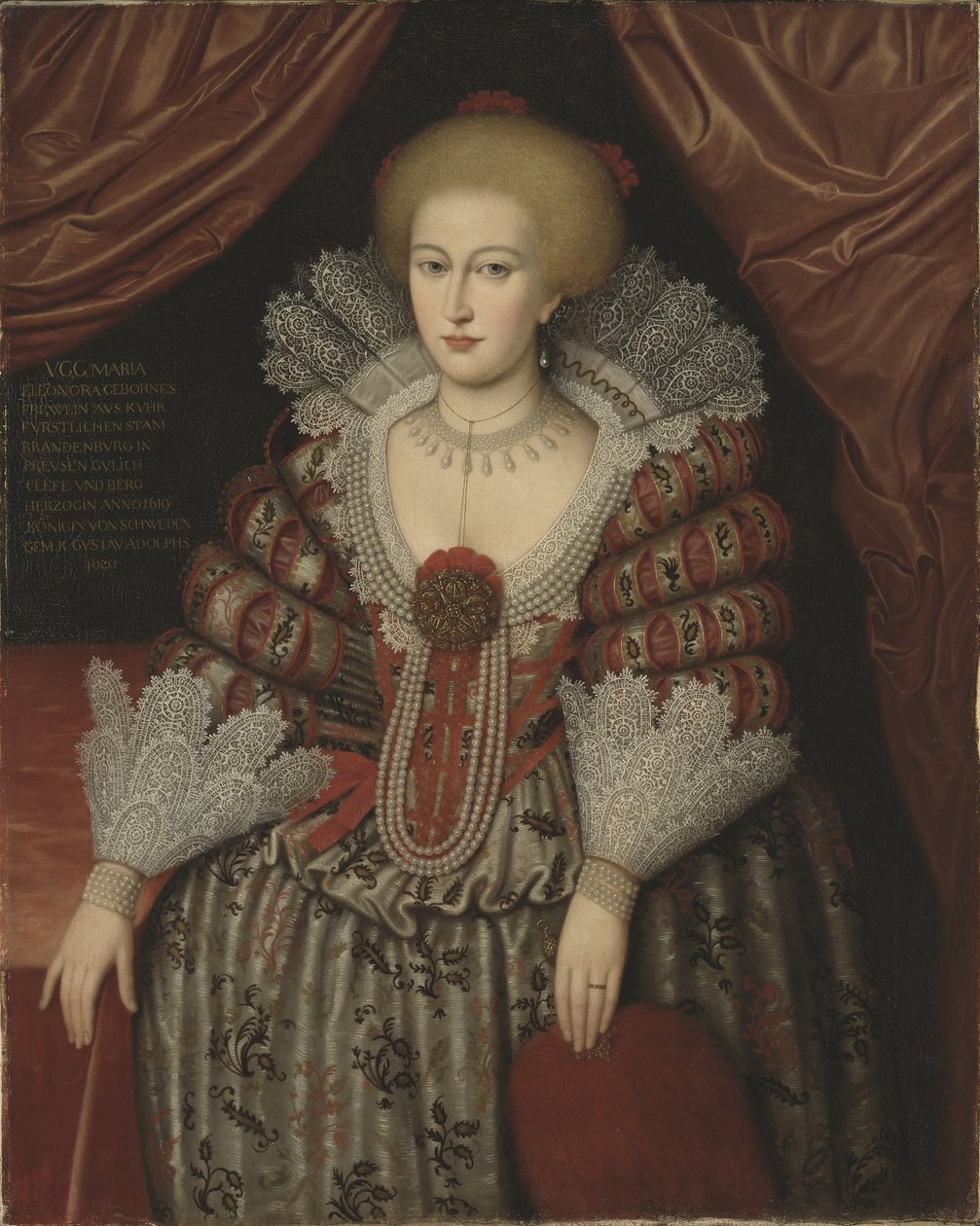 Královna Maria Eleonora, 1619 od Michiel Jansz. van after Mierevelt