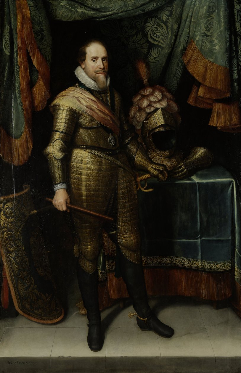 Portrét Maurice z Nassau, Prince of Orange (1567-1625) od Michiel Jansz van Mierevelt