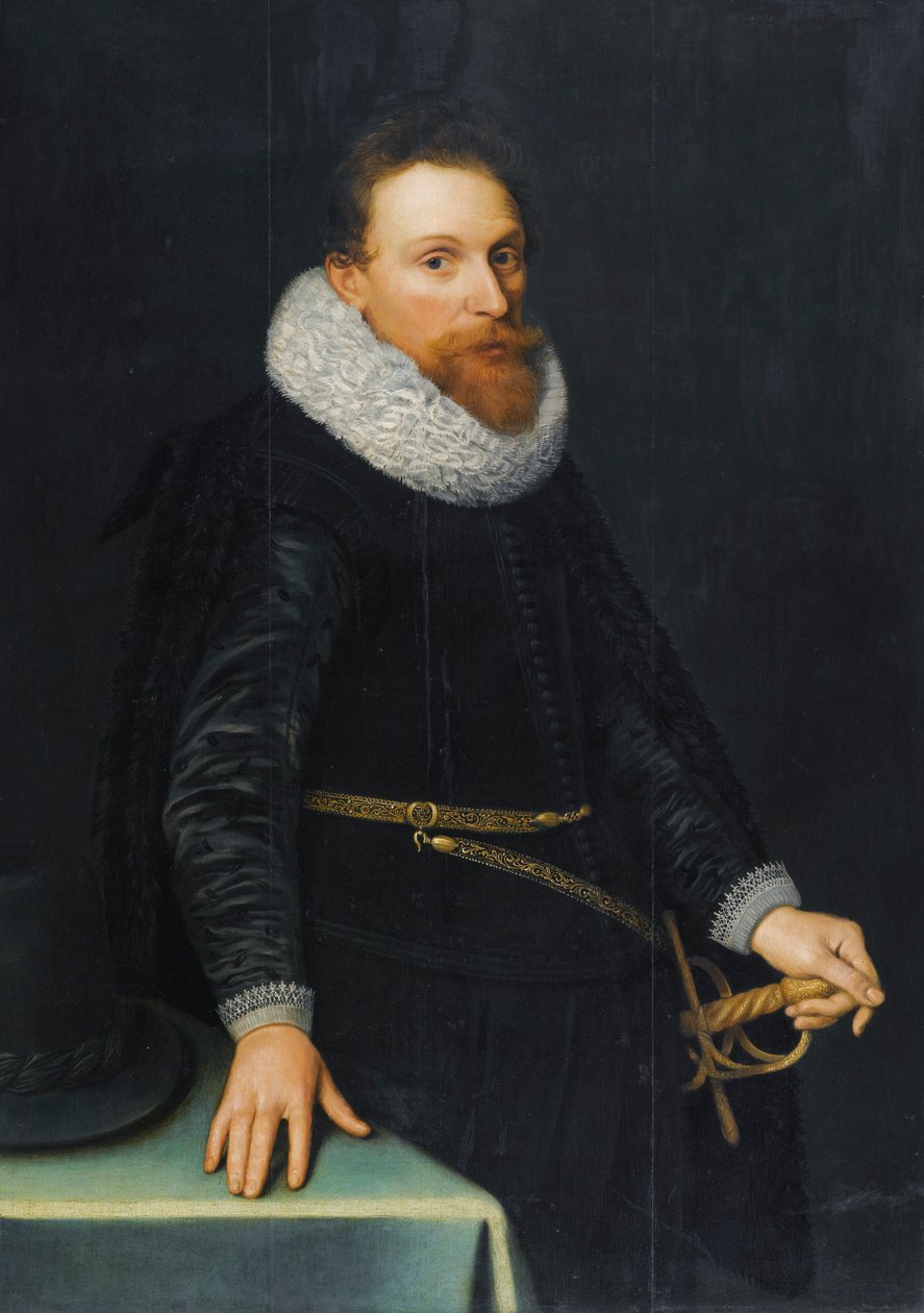 Portrét gentlemana, tříčtvrteční, stojící od Michiel Jansz van Mierevelt