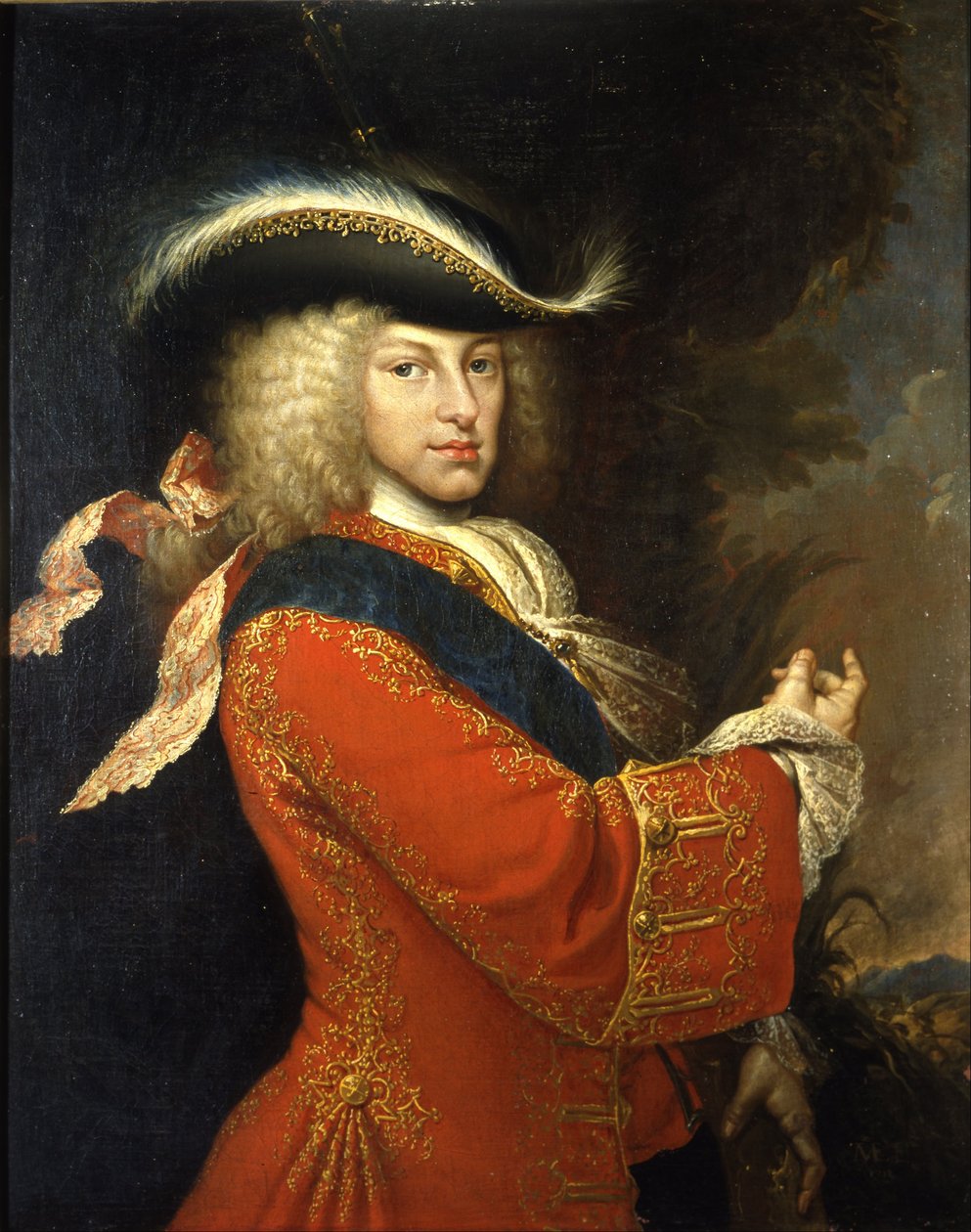Filip V. v loveckém kostýmu od Miguel Jacinto Meléndez