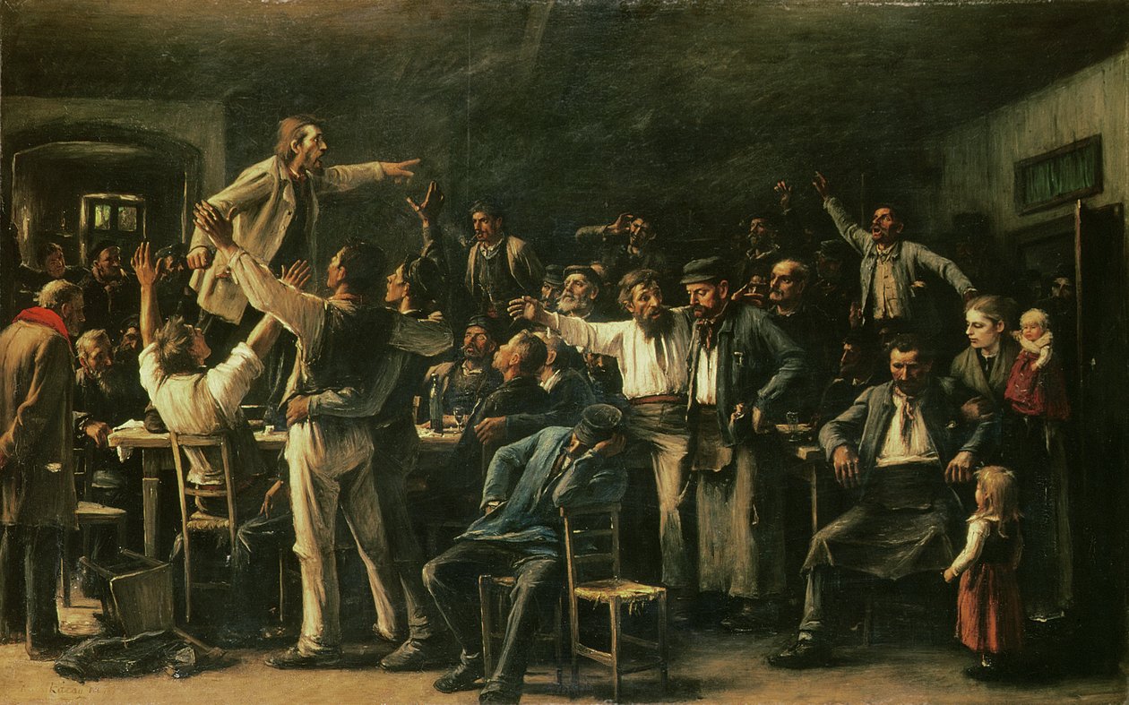 Stávka, 1895 od Mihály Munkácsy
