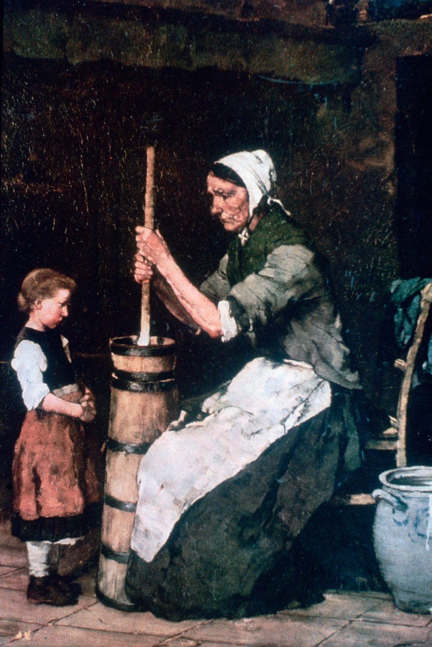 Žena v Churnu, c1864-1900 od Mihály Munkácsy