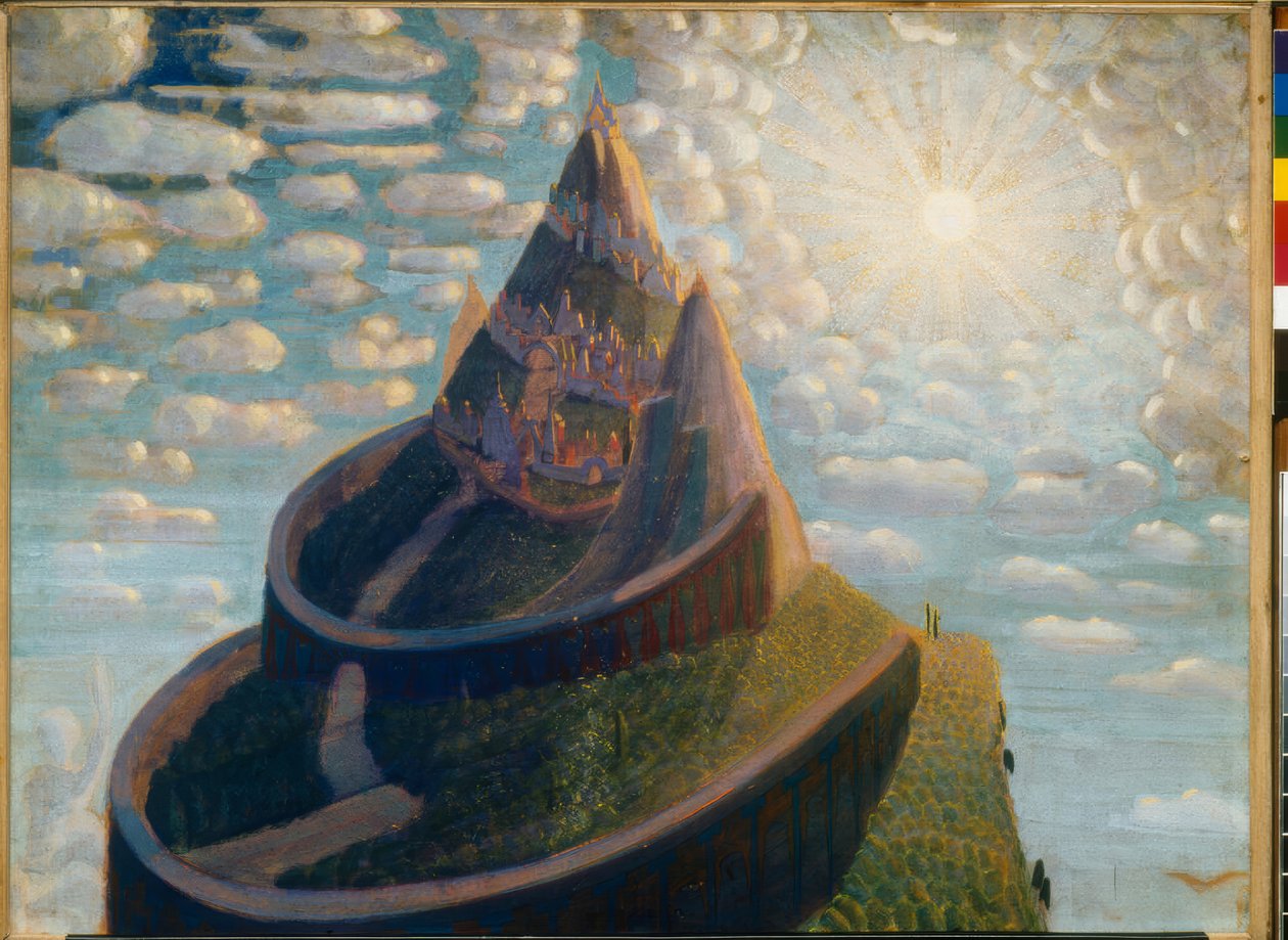 Pohádka (pohádkový hrad) od Mikalojus Konstantinas Čiurlionis