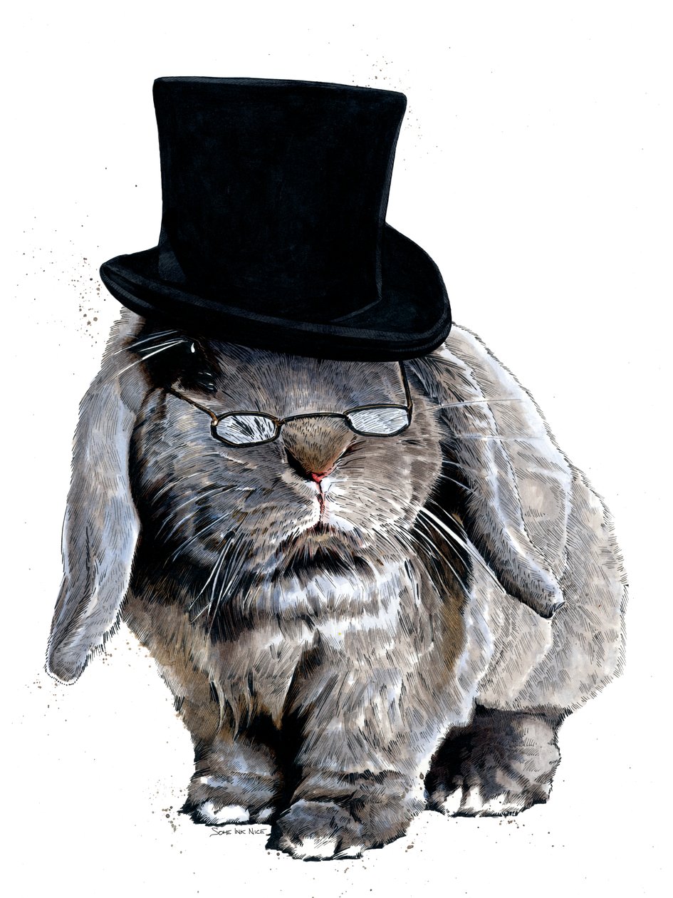 Humbug Bunny on White, 2020 od Mike Davis