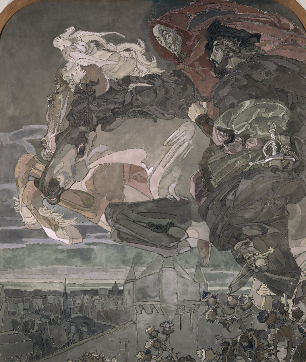 Let Fausta a Mefistofela, 1896 od Mikhail Aleksandrovich Vrubel
