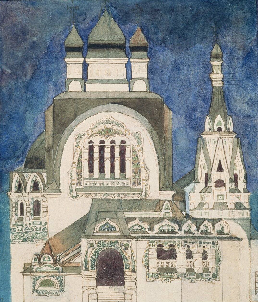 Nerealizovaný návrh kostela v Talashkono, 1899 od Mikhail Aleksandrovich Vrubel