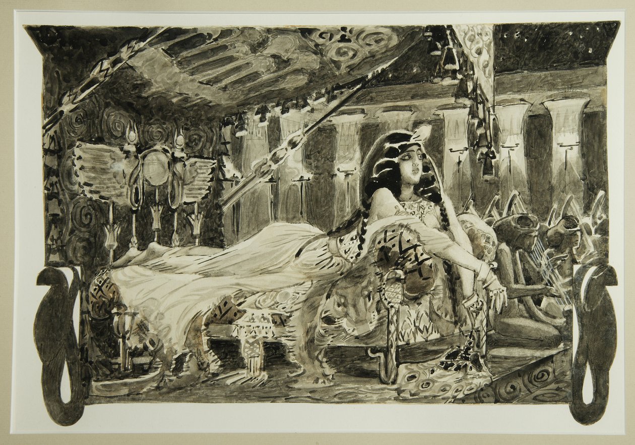 Kleopatra v posteli, 1899 od Mikhail Aleksandrovich Vrubel