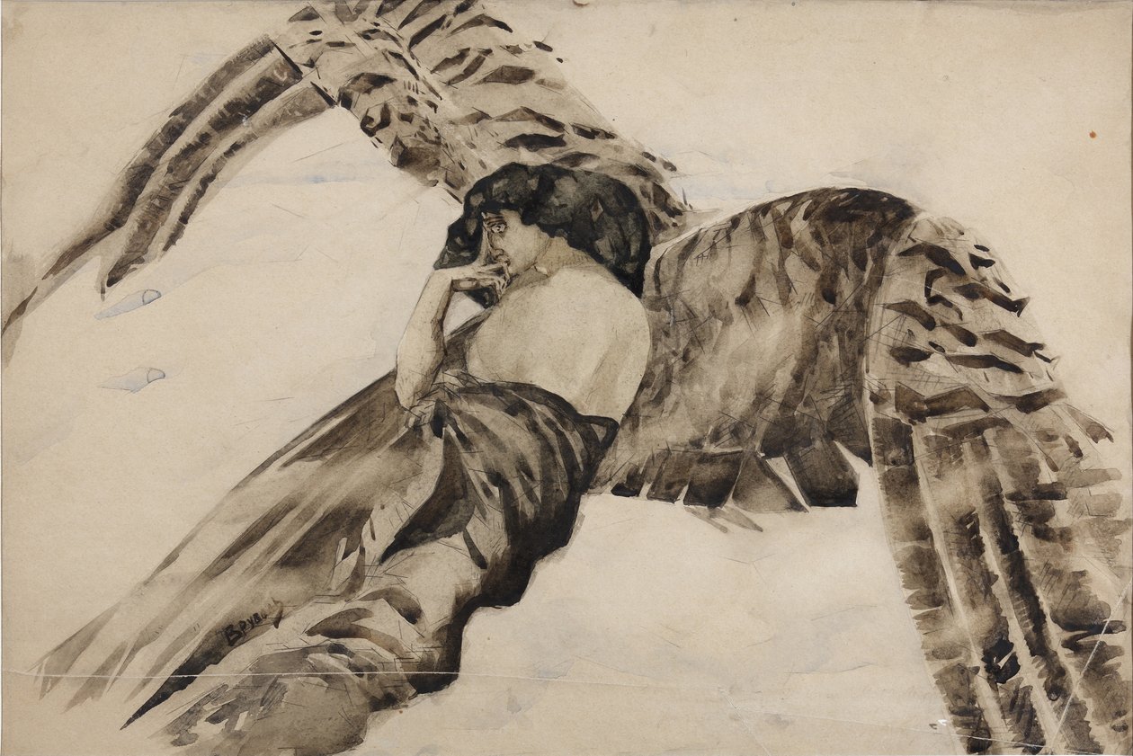 Létající démon, 1890-1891 od Mikhail Aleksandrovich Vrubel