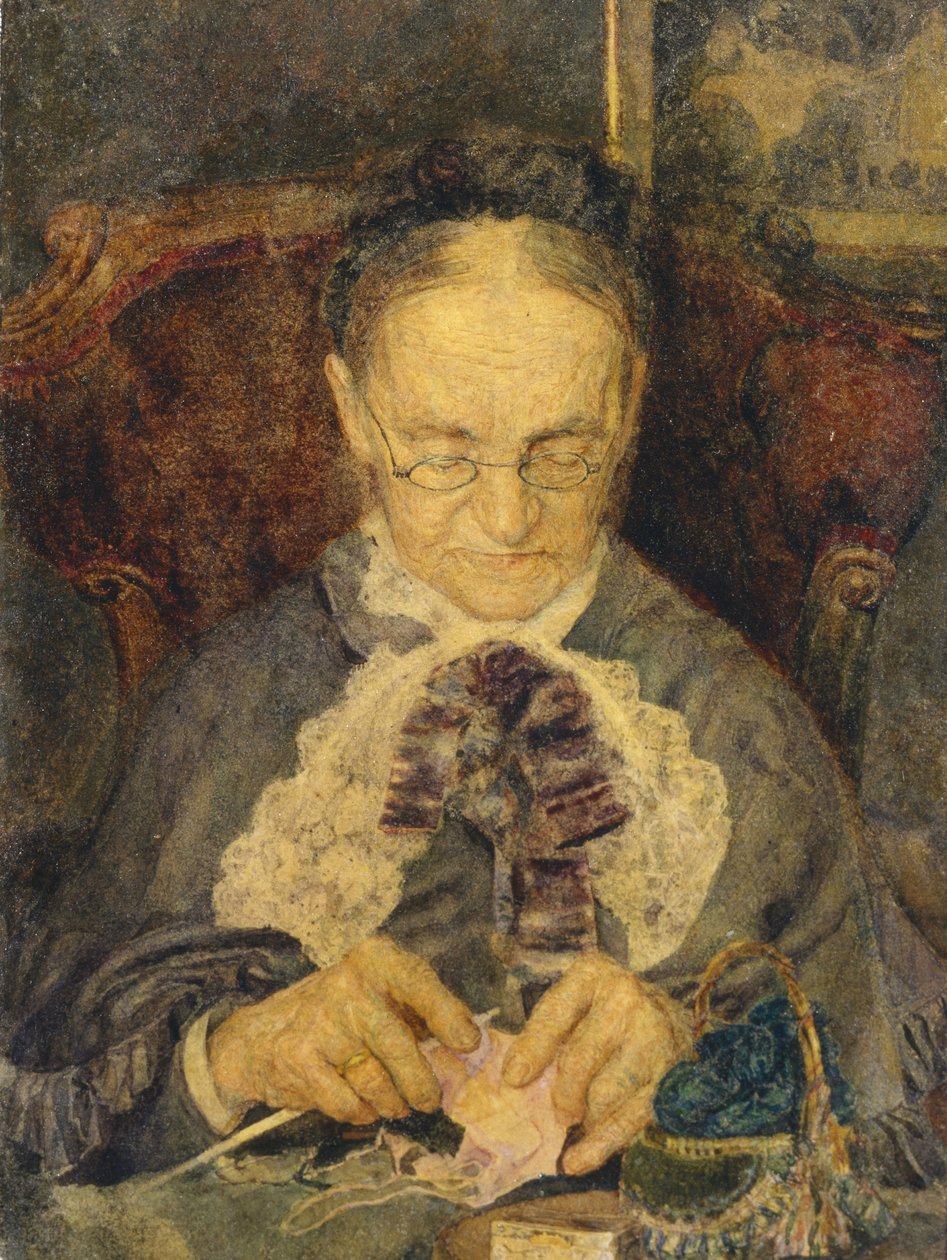 Babička Knorre pletení, 1883 od Mikhail Aleksandrovich Vrubel