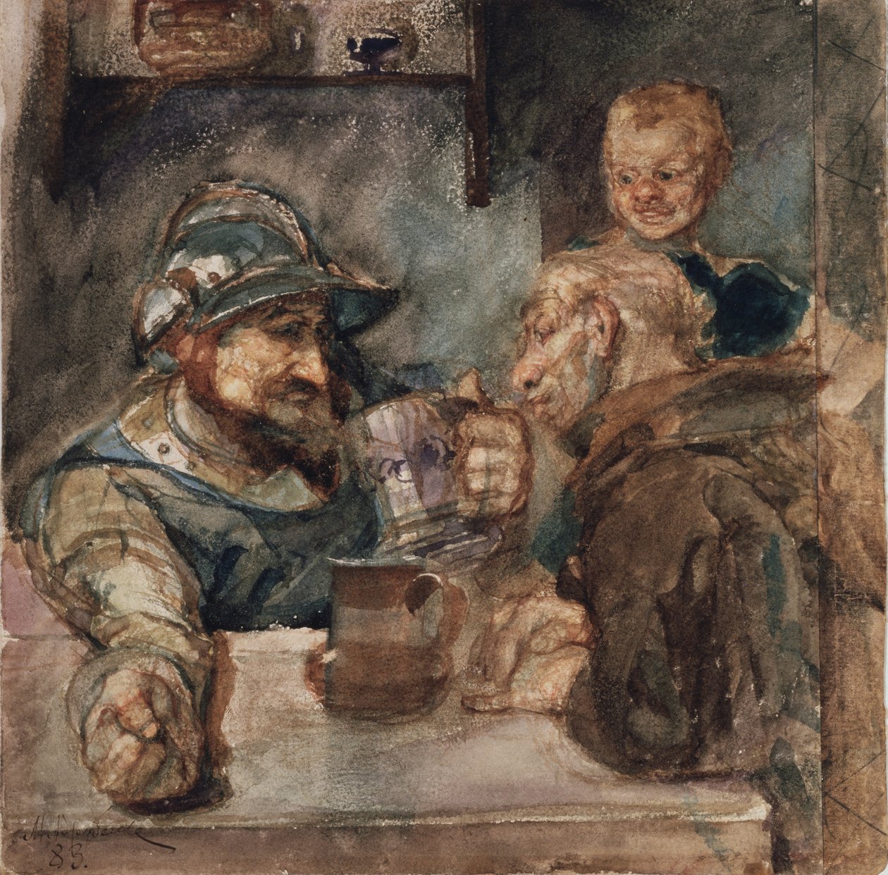 Přes pivní nádrž, 1883 od Mikhail Aleksandrovich Vrubel
