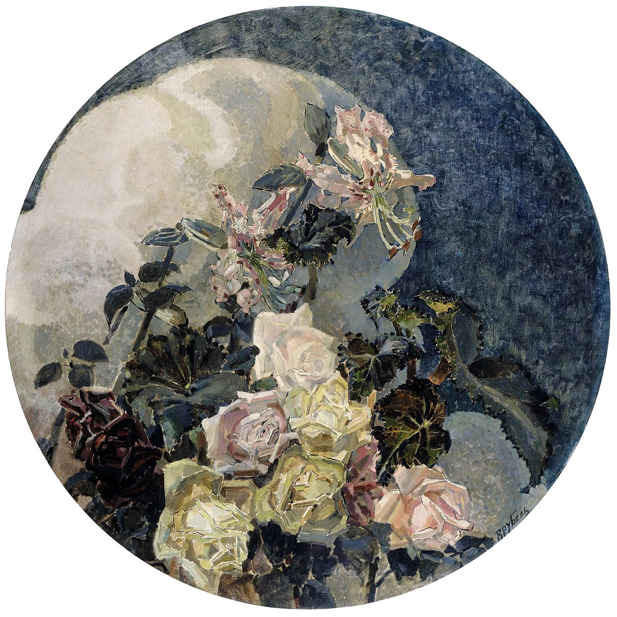 Růže a orchideje, 1894. od Mikhail Aleksandrovich Vrubel