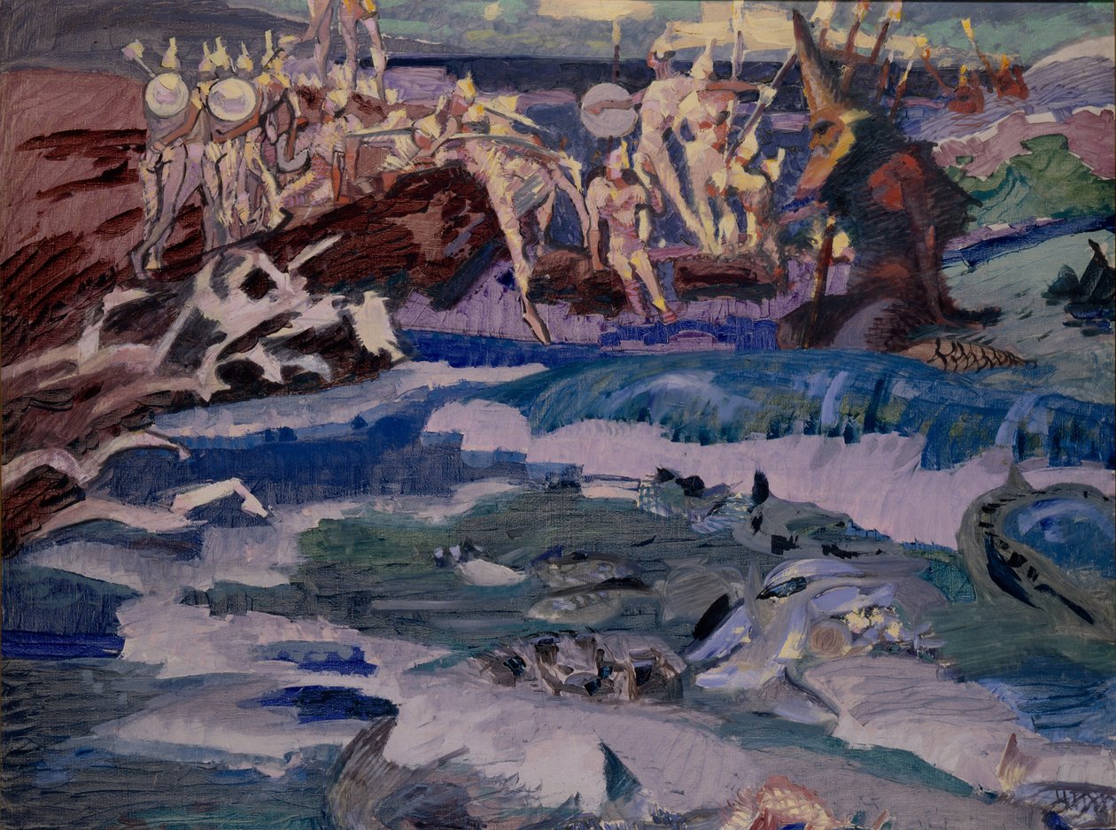 Třicet tři bogatyrů, 1901 od Mikhail Aleksandrovich Vrubel