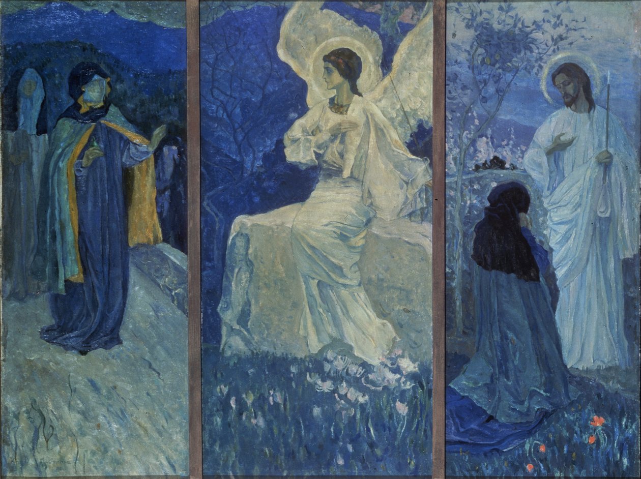 Triptych Vzkříšení od Mikhail Vasilievich Nesterov