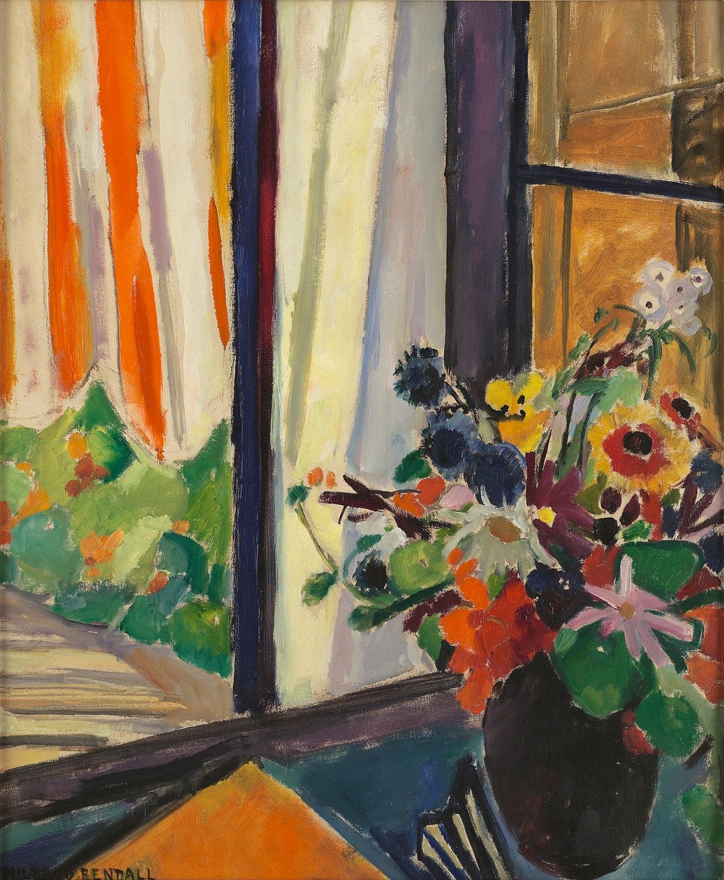 Květiny před oknem, kolem roku 1930 od Mildred Bendall