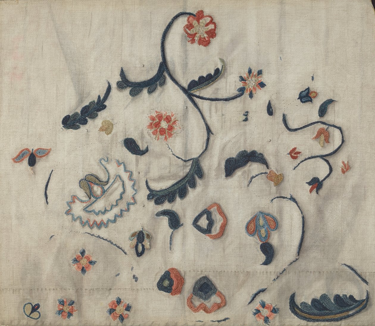 Vyšívaná spodnička (Detail) od Mildred E. Bent