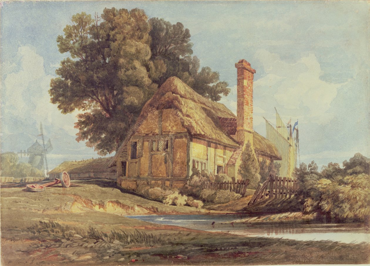 Chata Riverside Cottage od Miles Edmund Cotman