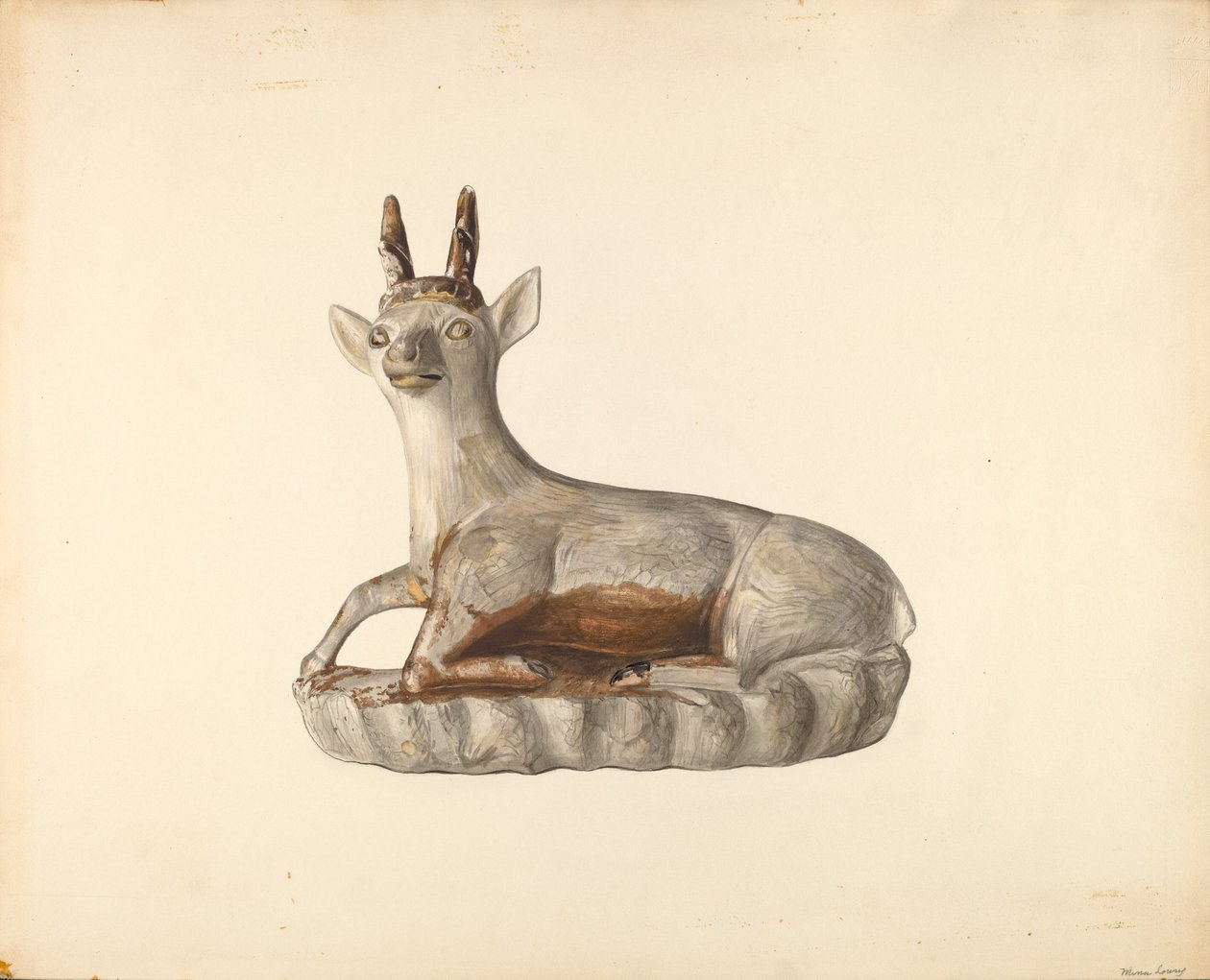 Figurka jelena, c. 1938. od Mina Lowry