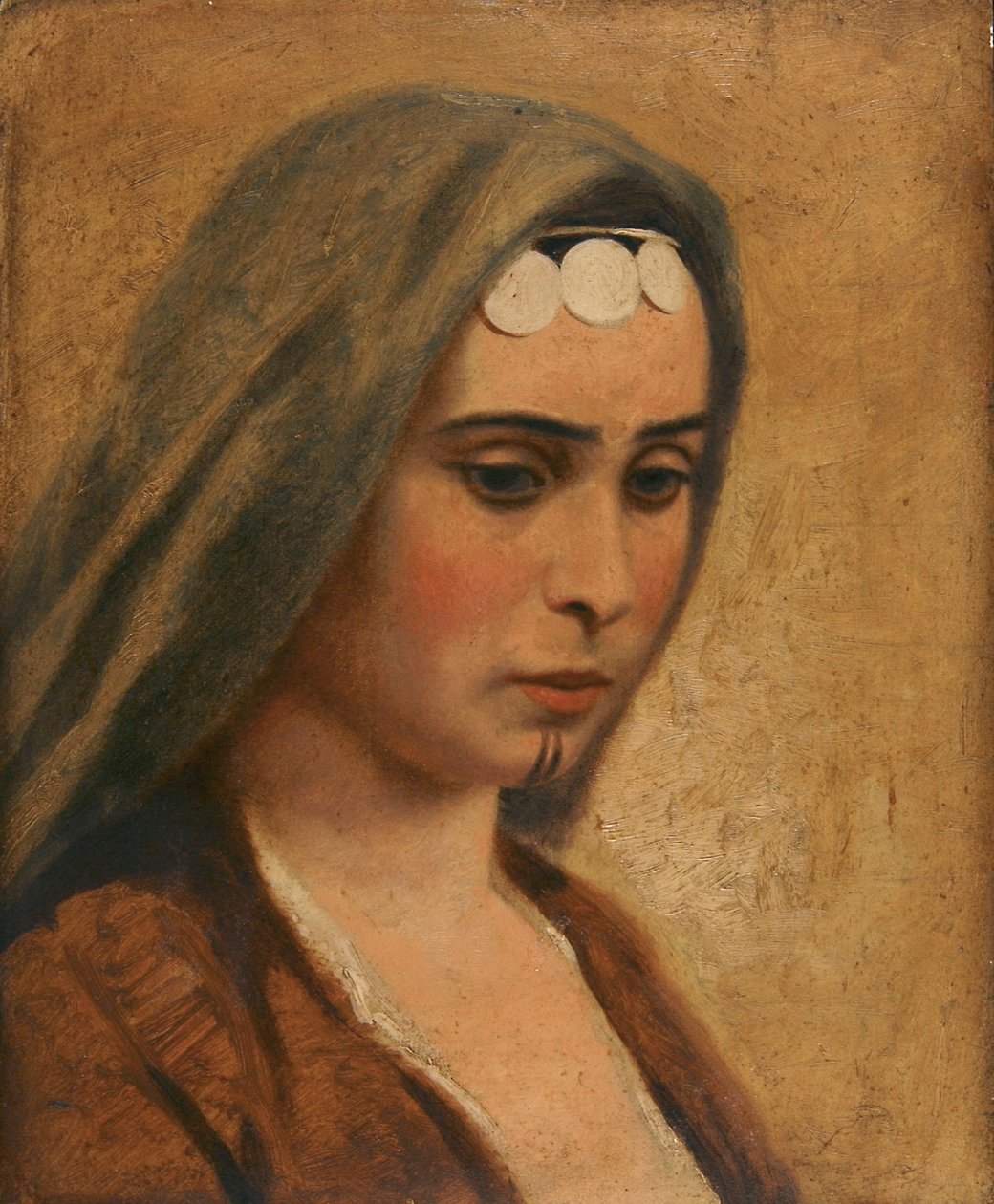 Hlava arabské dívky, n.d. od Miner Kilbourne Kellogg