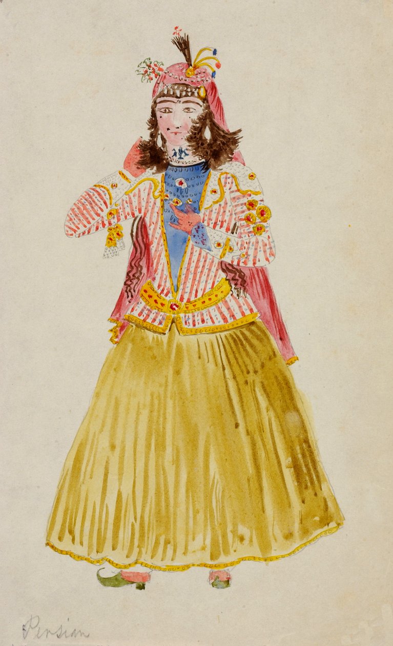 Perská dívka, n.d. od Miner Kilbourne Kellogg
