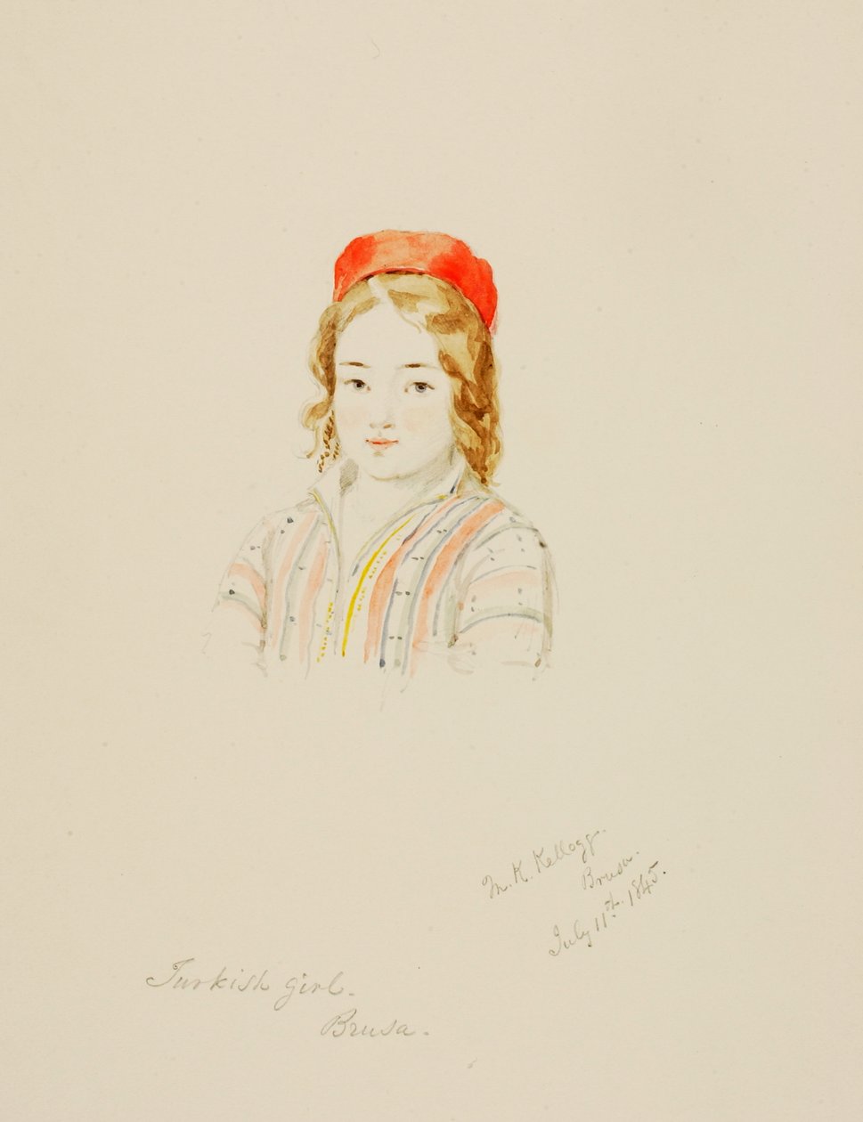 Turecká dívka, Brusa, 1845. od Miner Kilbourne Kellogg