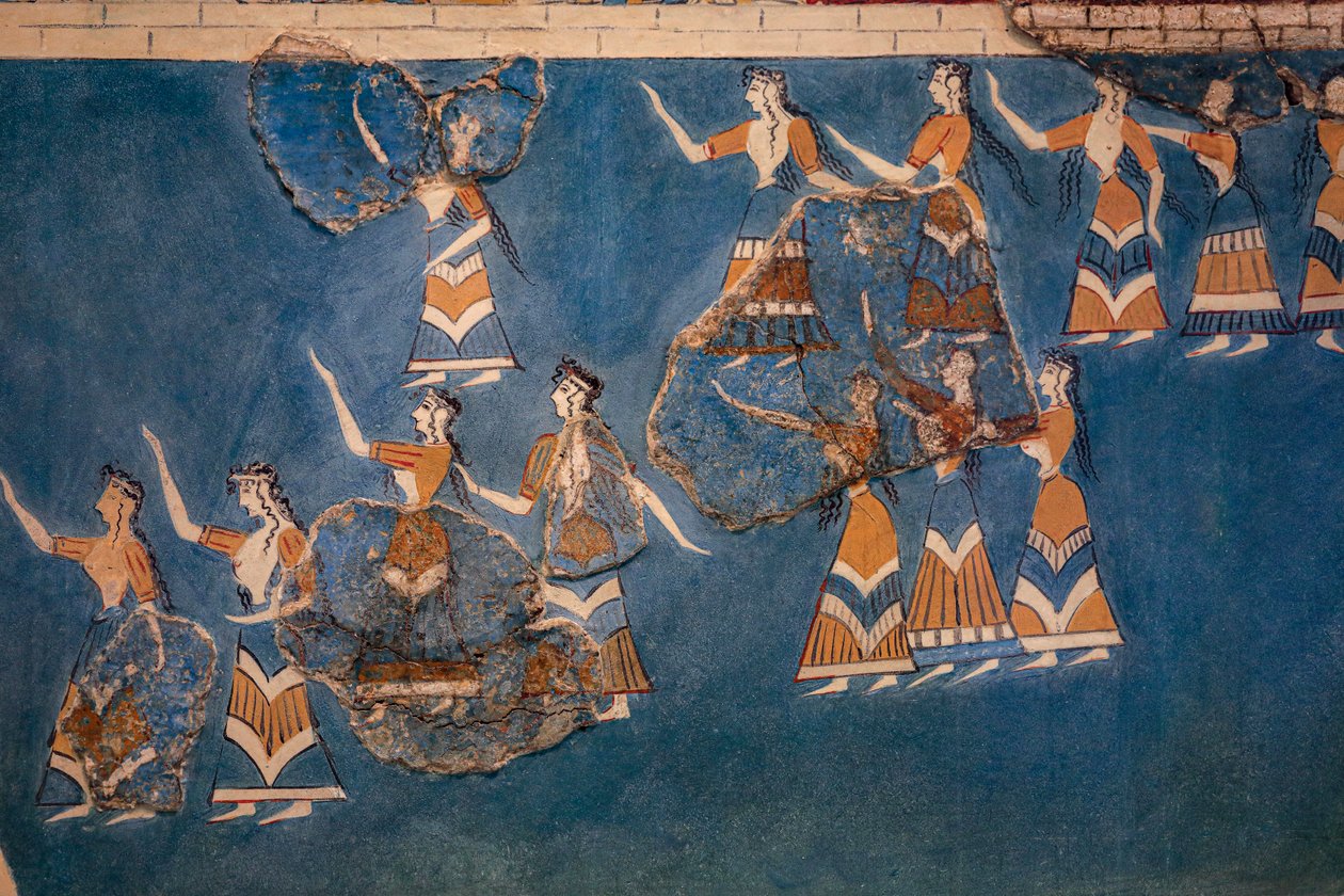 Sacred Grove a taneční freska od Minoan