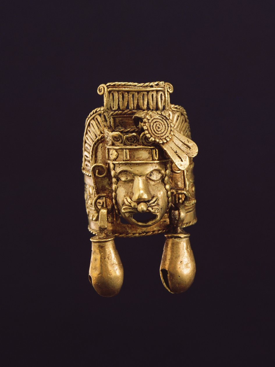 Prsten s bohem větru Ehecatlem (zlato) od Mixtec