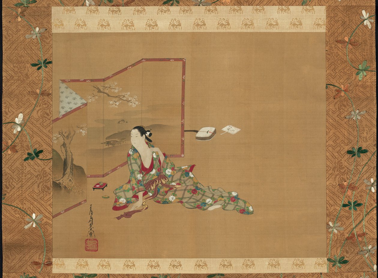 Kráska za zástěnou od Miyagawa Chōshun