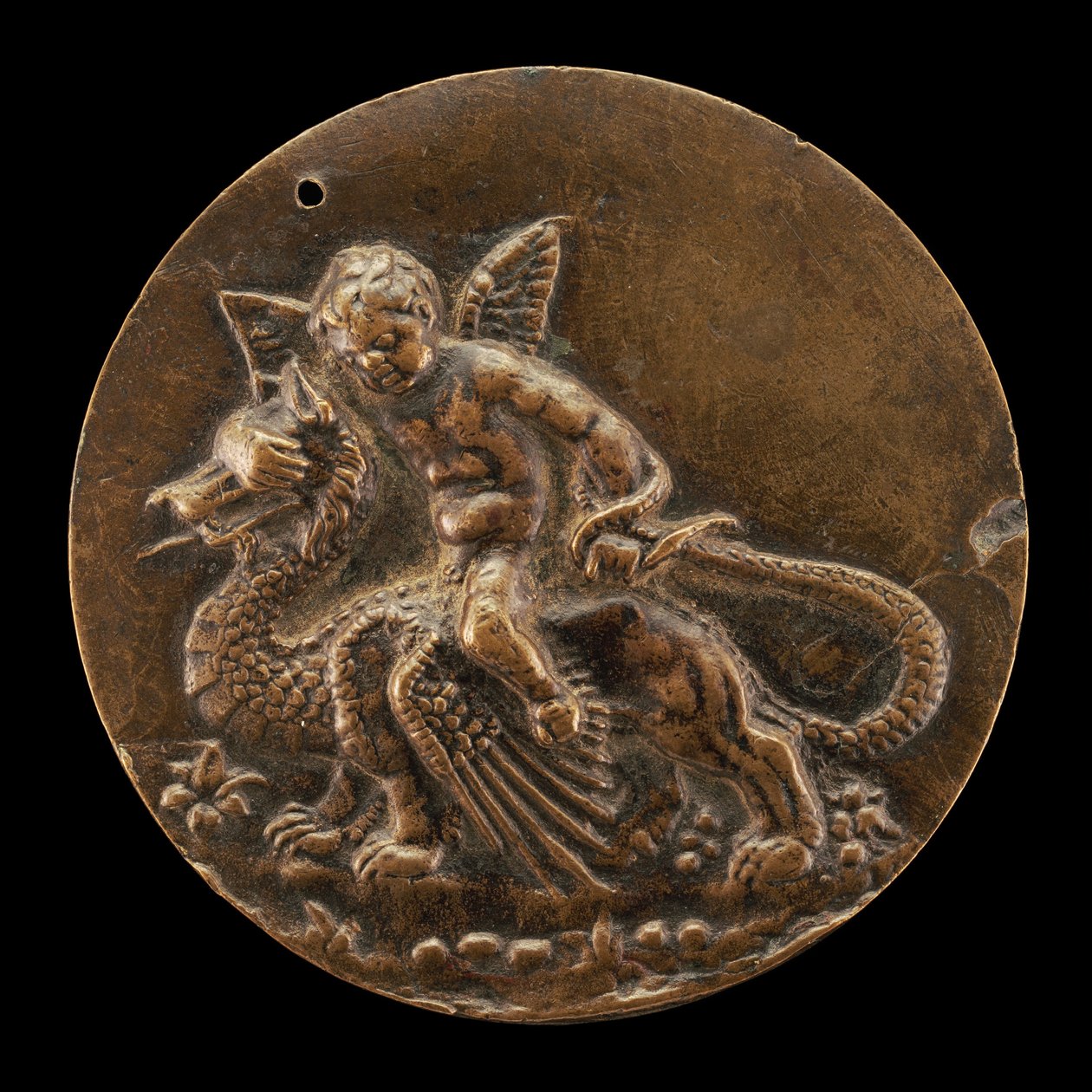 Cupid Jízda na drakovi, c. 1500. od Moderno