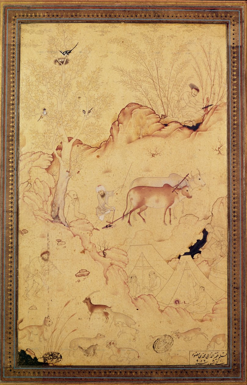 Scéna rustikálního života, Qazvin, 1578 od Mohammedi