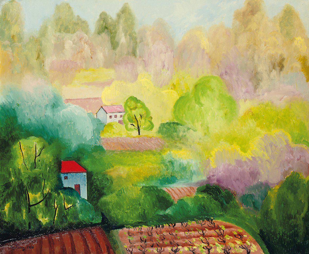 Krajina v Saint Tropez od Moise Kisling