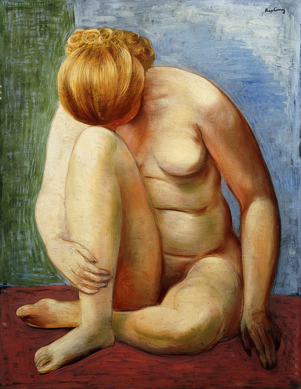 Sedící nahá žena; Femme Nue Assise od Moise Kisling