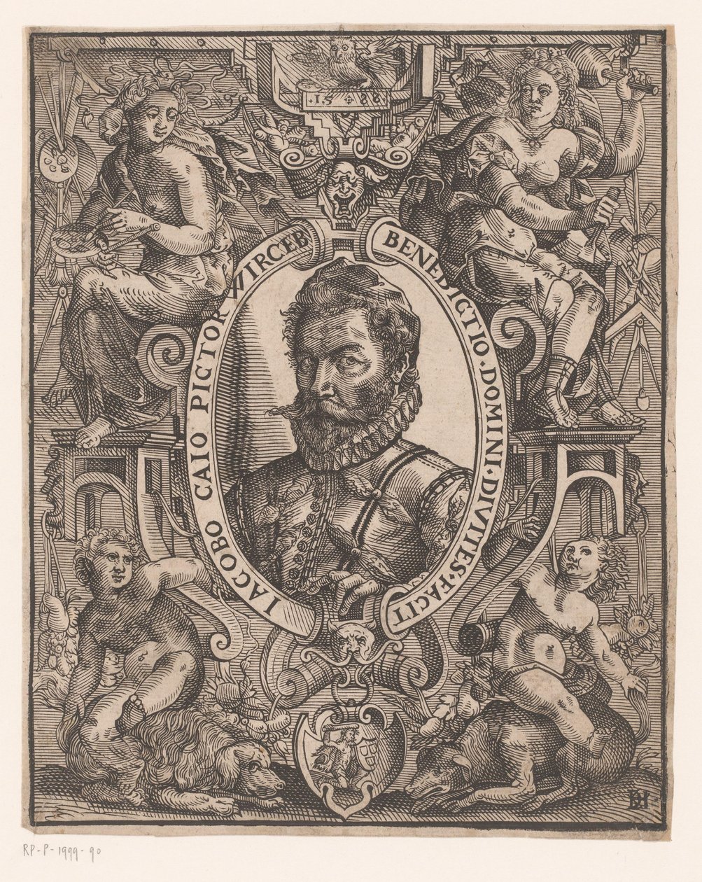 Portrét Jacoba Caye od Monogrammist DH (Duitsland)