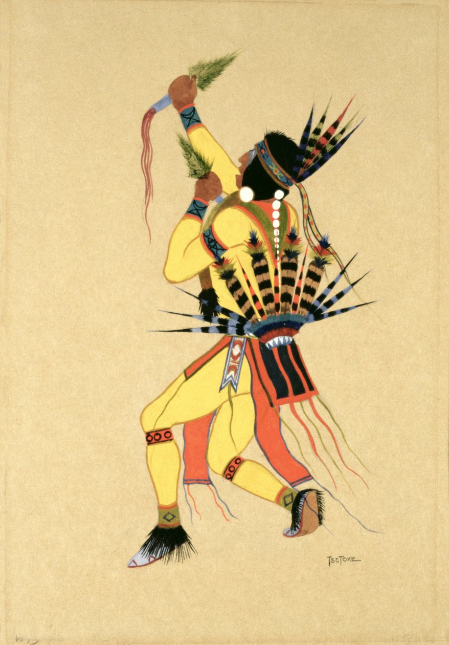 Tanečnice, 1929 (tempera na papíře) od Monroe Tsatoke