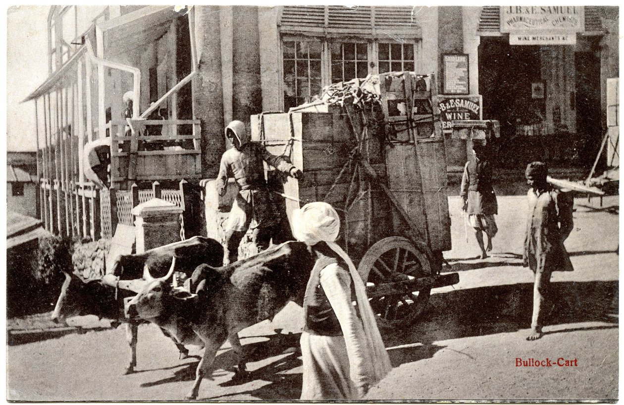 Vůz Bullock-Cart, cca 1900-20 od Moorli Dhur and Sons