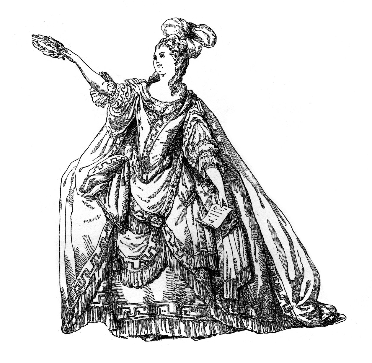 Kostým z francouzského divadla, 1885. od Moreau