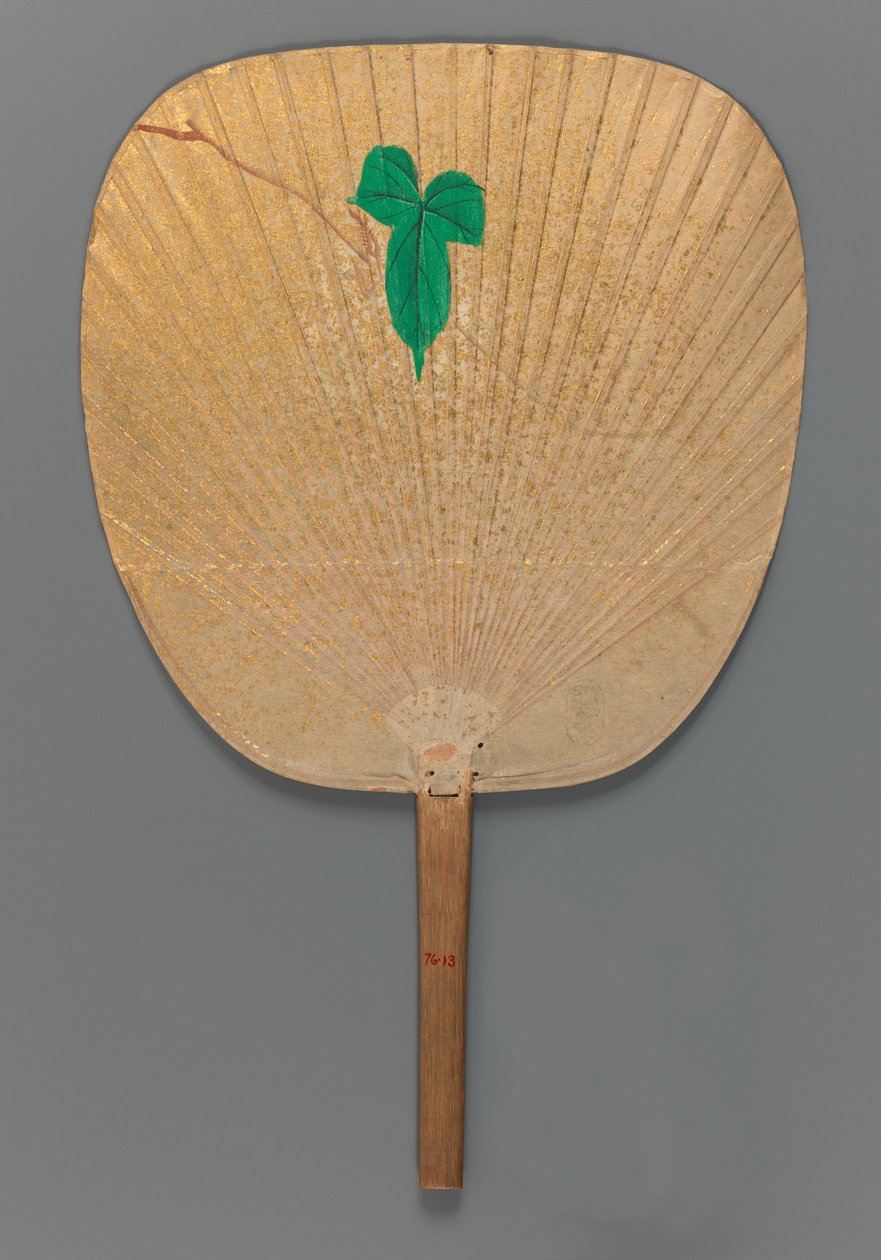 Morning Glory (verso), cca 1870 (inkoust, barva a zlatá skvrna na papíře) od Mori Ippo