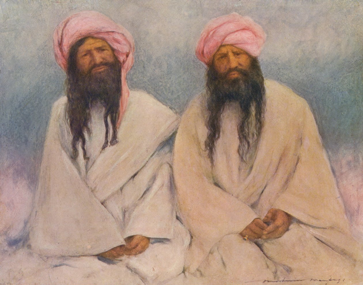 Dva náčelníci Baluchi - začátek 20. století od Mortimer Ludington Menpes