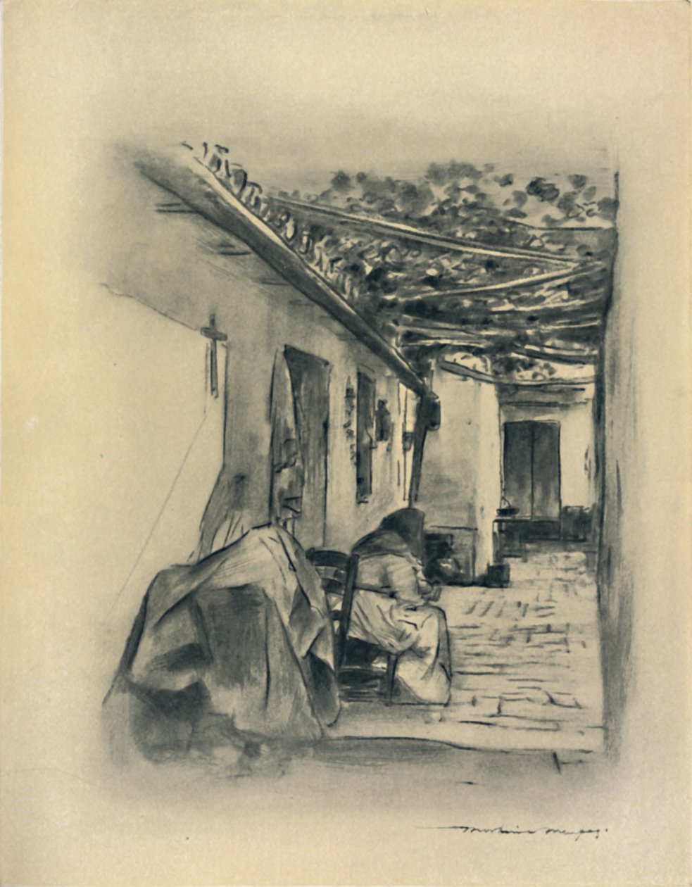 „Nádvoří v Seville“, 1903. od Mortimer L Menpes