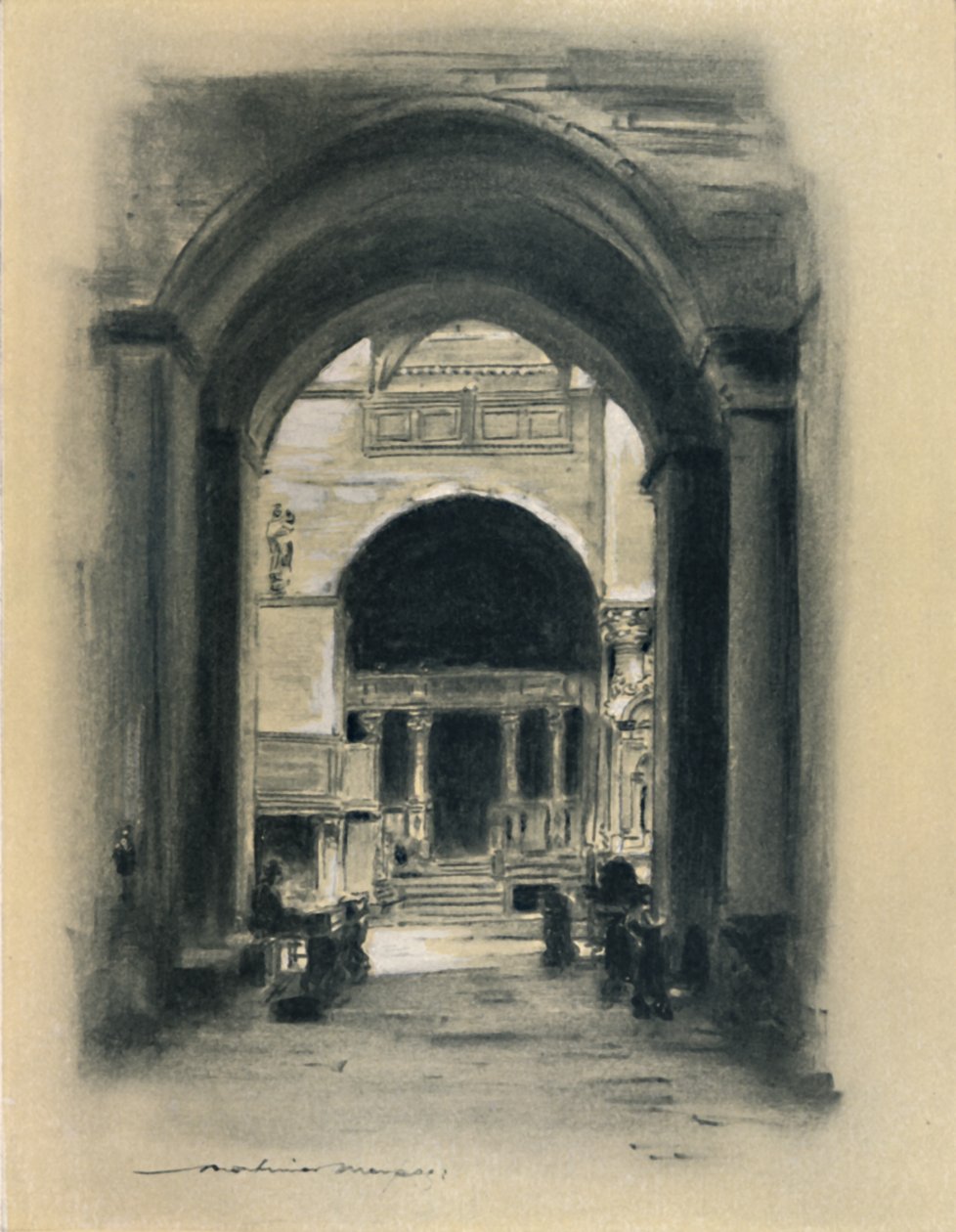 "Uvnitř svatého Marka, Benátky", 1903 od Mortimer L Menpes