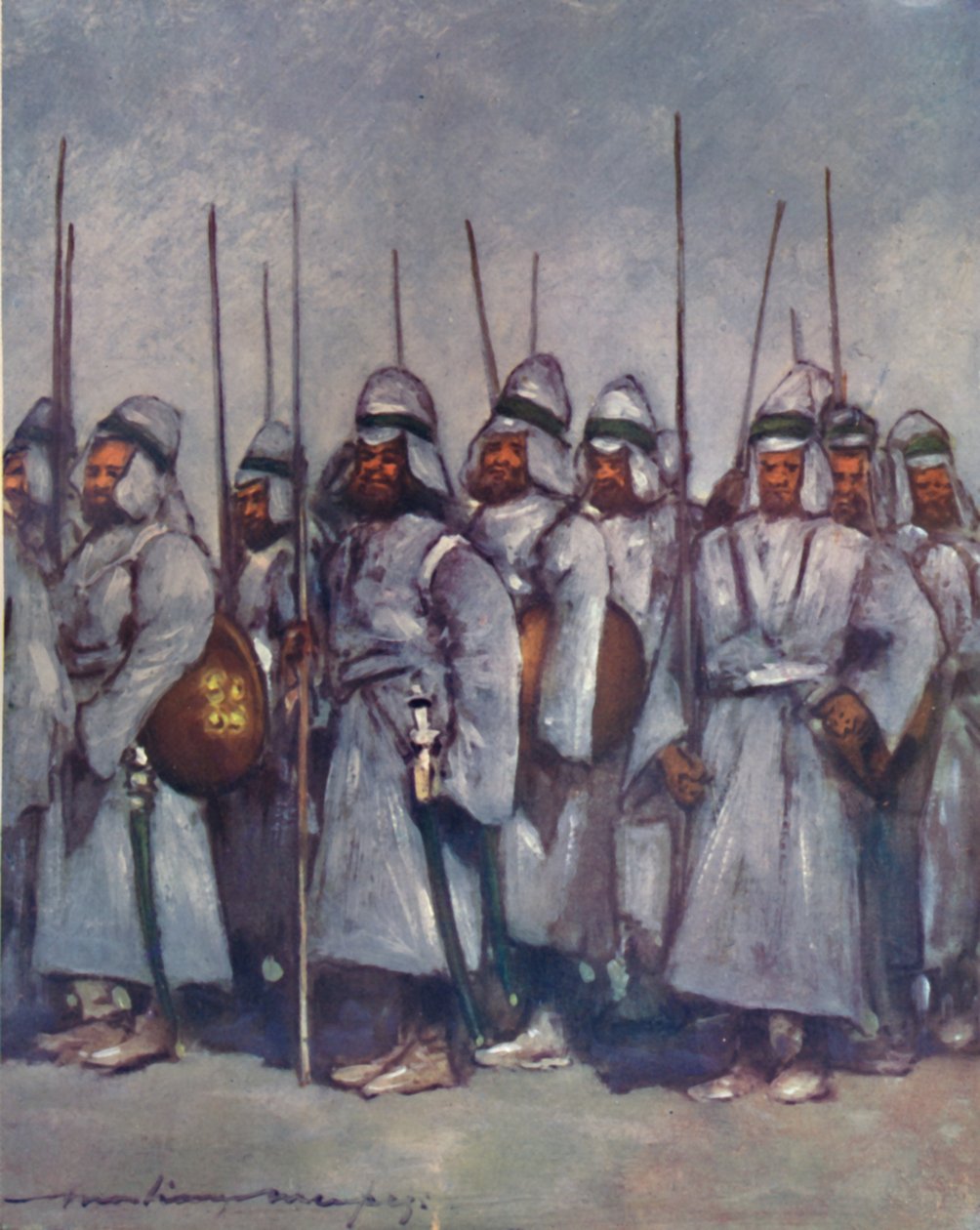 Prošívaní vojáci z Kishengarh, 1903 od Mortimer Ludington Menpes