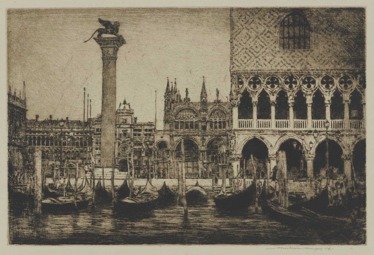 Piazza svatého Marka, Benátky od Mortimer Menpes