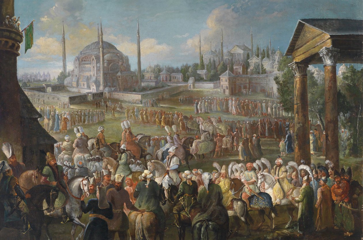 Sultánův průvod v Istanbulu, c. 1736 od Mour