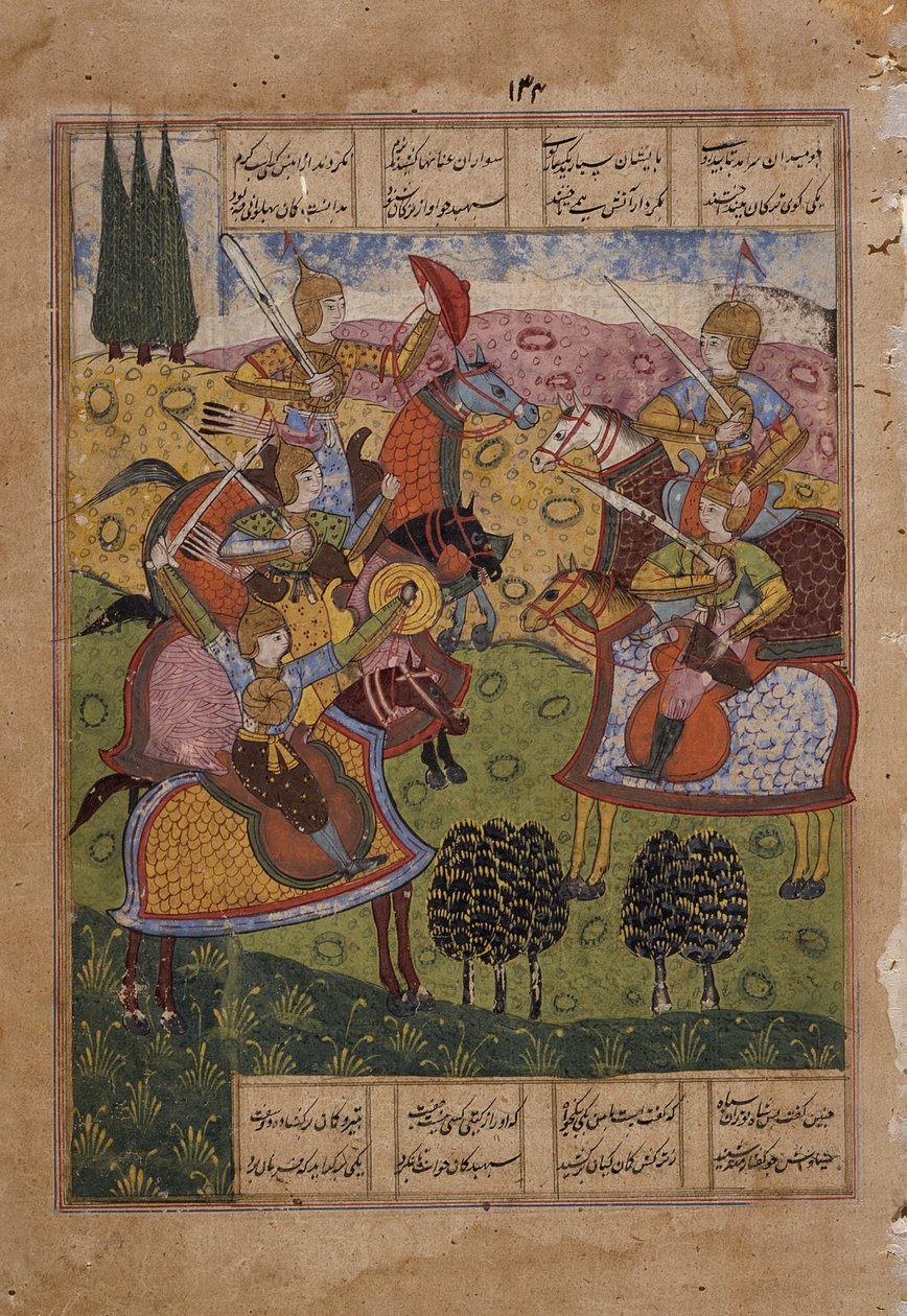 Setkání válečníků, 1620-25 od Mughal School