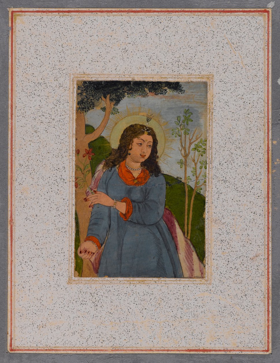 Angel, po roce 1675 (wc na papíře) od Mughal School