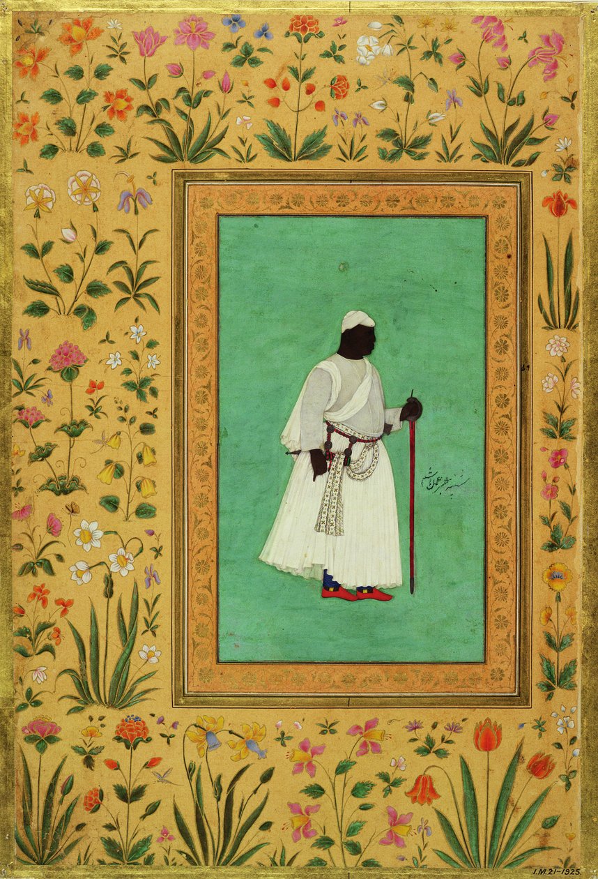 Malik Ambar (1548-1626) z Ahmadnageru, kolem 1605-27 od Mughal School